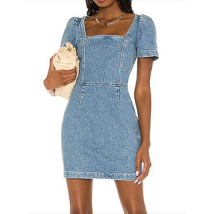 BOYISH Jeans Denim Mini Dress The Misfits light wash size 8 2495